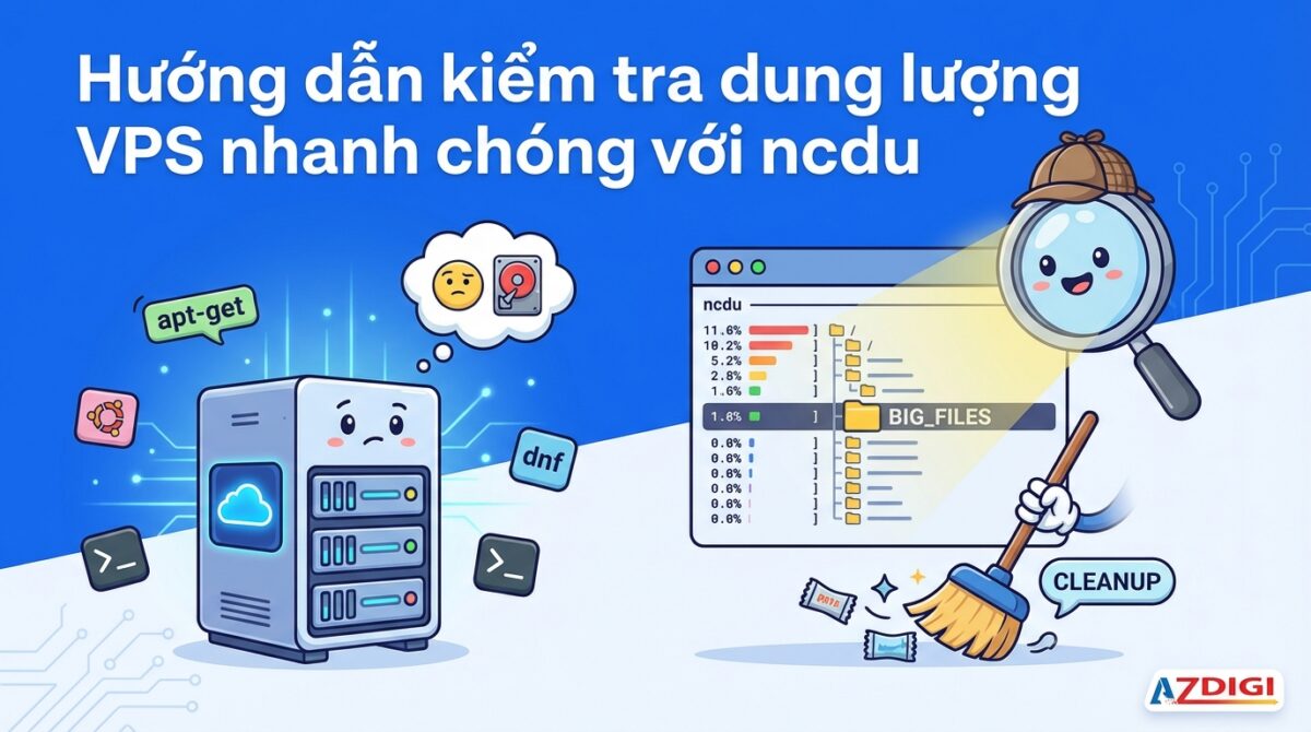 How to check VPS disk capacity with ncdu