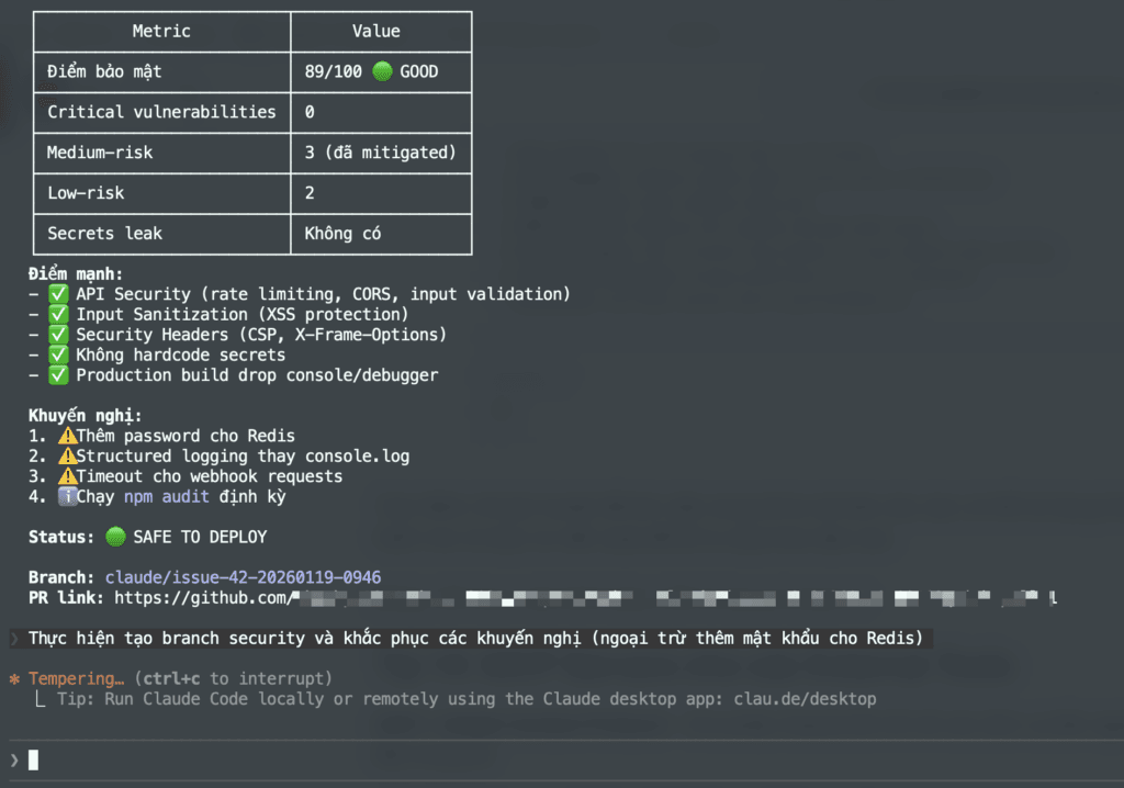 Sử dụng Claude Code để khắc phục các lỗi từ báo cáo của chính nó