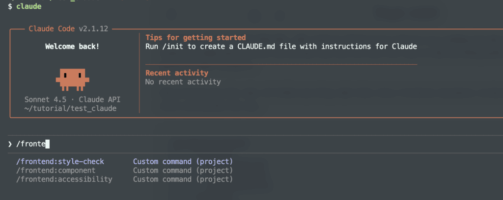 Ví dụ việc tổ chức các command trong thư mục