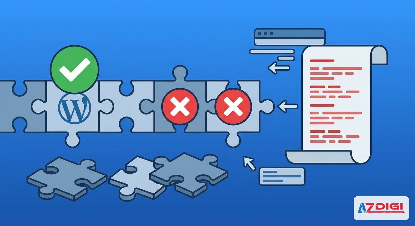 Kiem tra plugin va error log WordPress