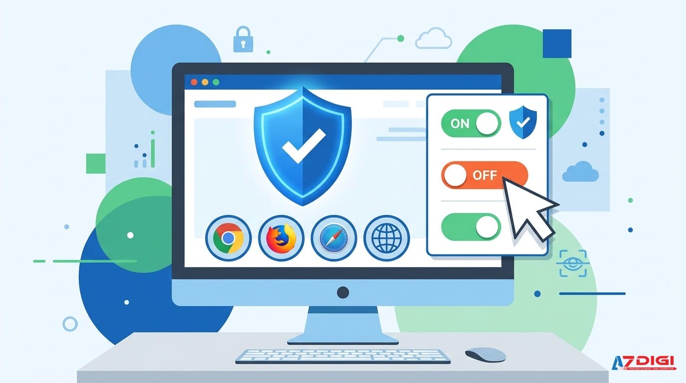 Tắt phần mềm diệt virus và kiểm tra extension trình duyệt