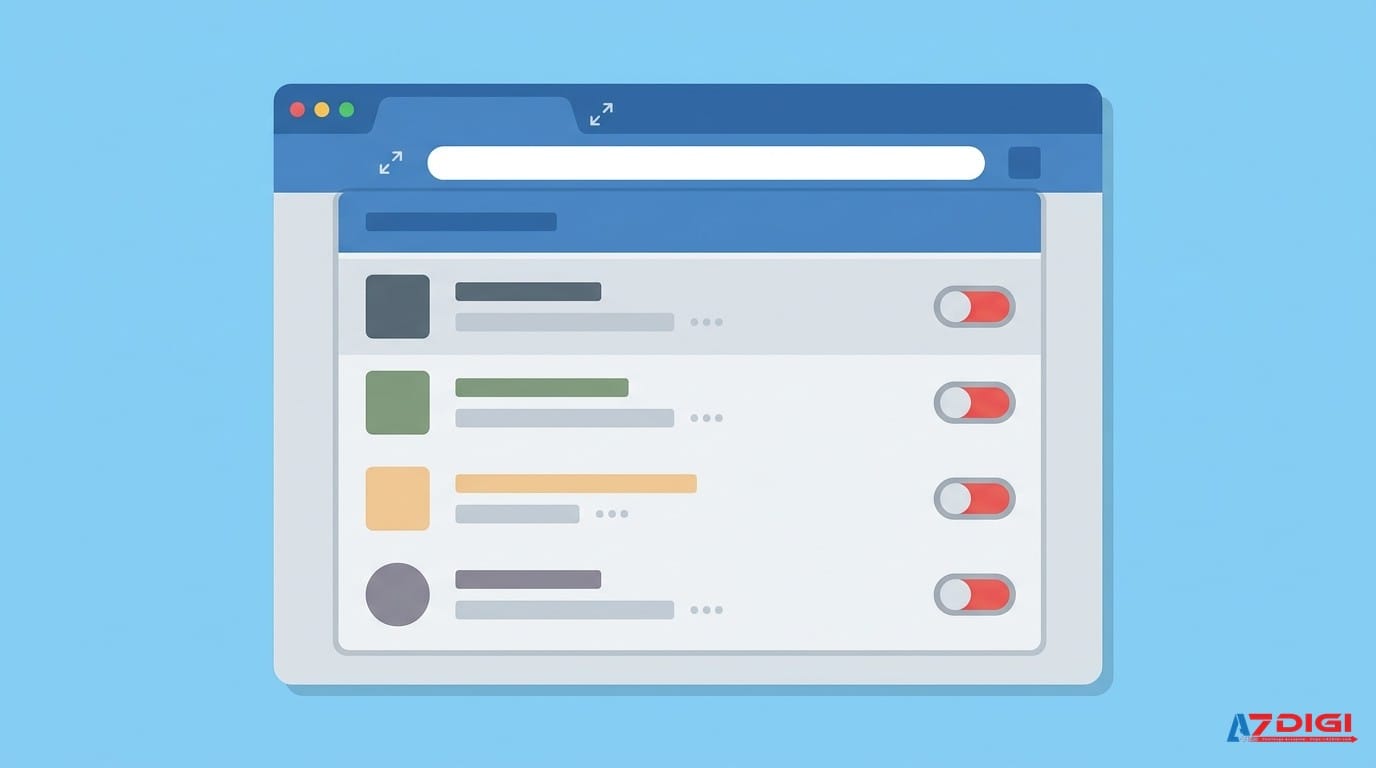 Tắt extension trình duyệt và kiểm tra proxy