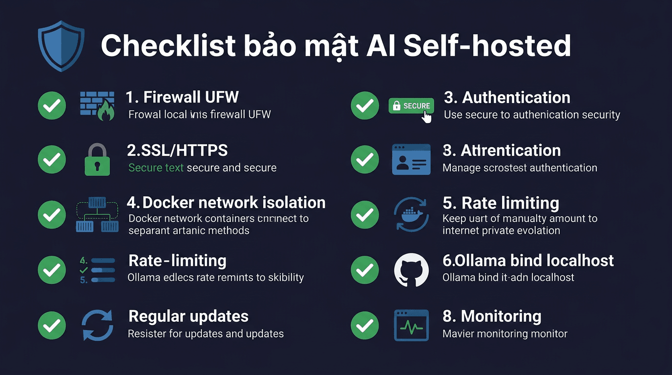 Checklist bảo mật AI self-hosted