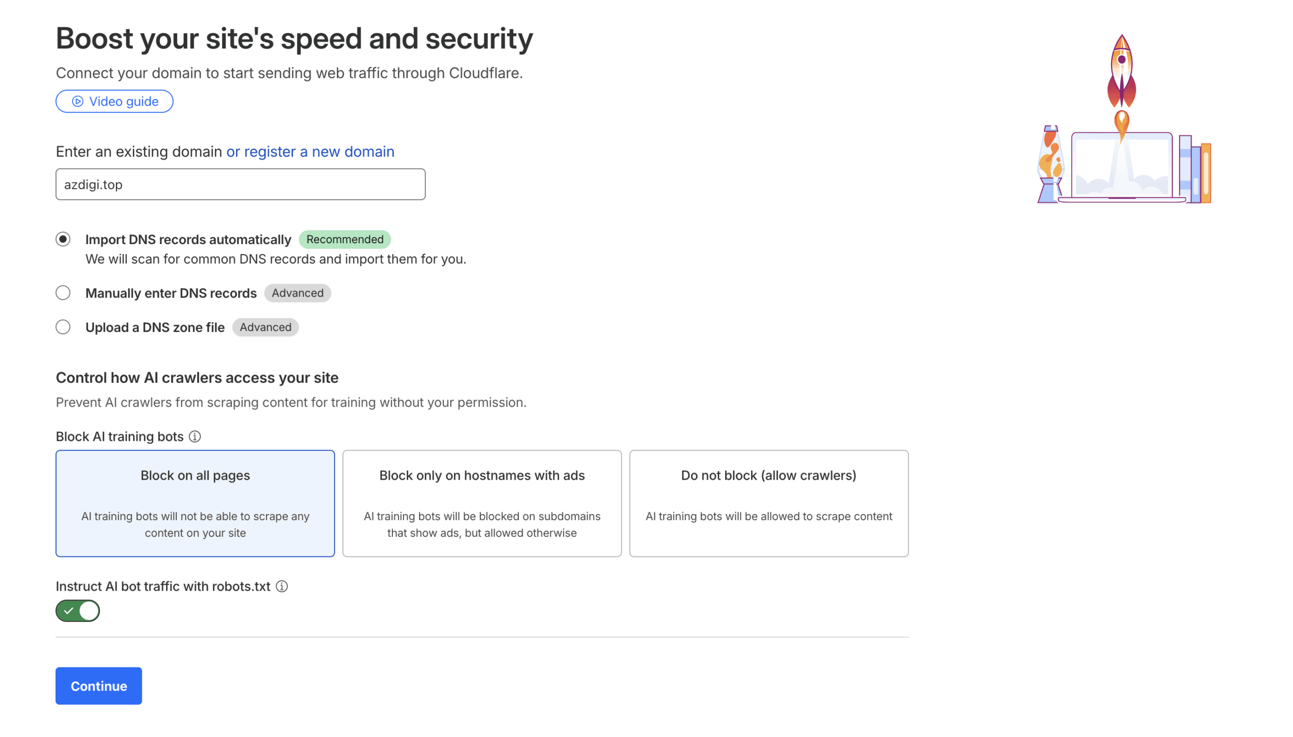 Thêm website vào Cloudflare 2025