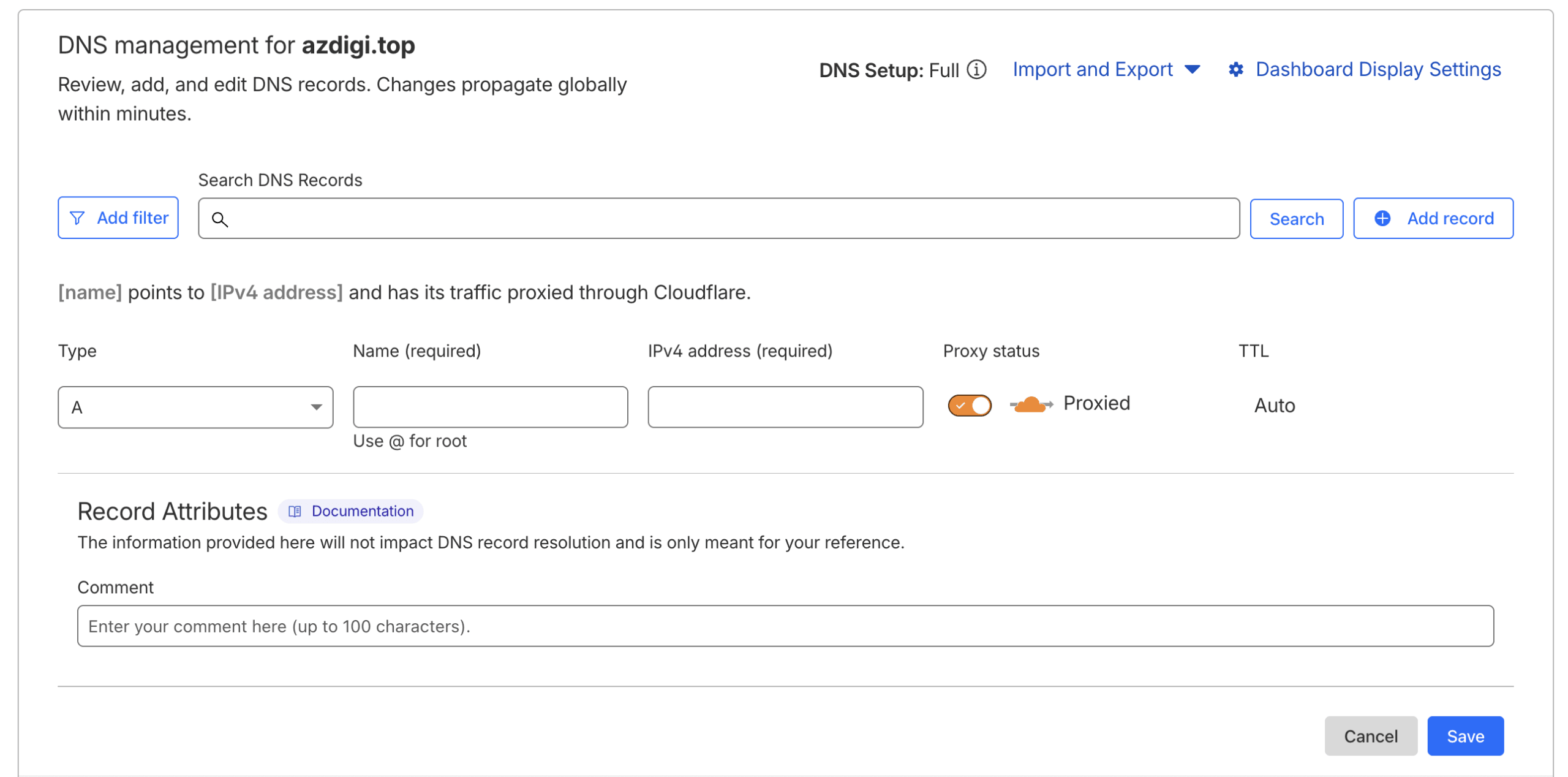 Thêm bản ghi DNS trên Cloudflare 2025