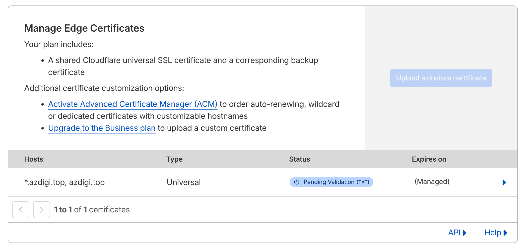 Edge Certificates trên Cloudflare
