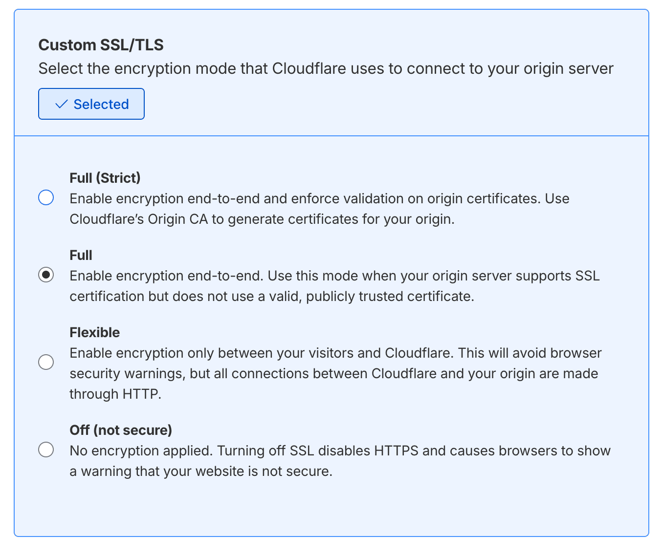 Cài đặt SSL/TLS trên Cloudflare Dashboard