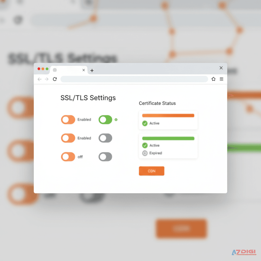 Cài đặt SSL trên Cloudflare dashboard