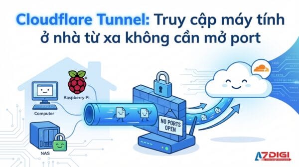 Cloudflare Tunnel: Truy cập máy tính ở nhà từ xa không cần mở port