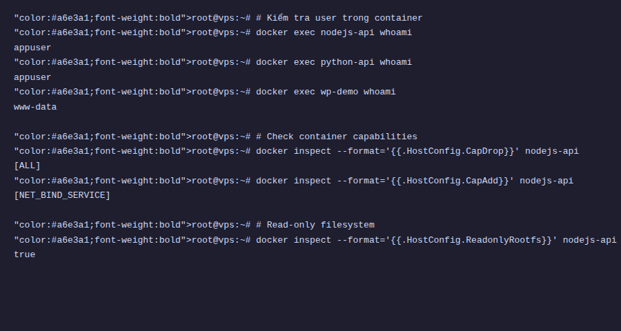 Kiểm tra security settings