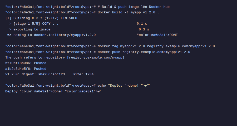 Build và push Docker image