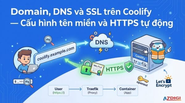 Domain, DNS và SSL trên Coolify — Cấu hình tên miền và HTTPS tự động