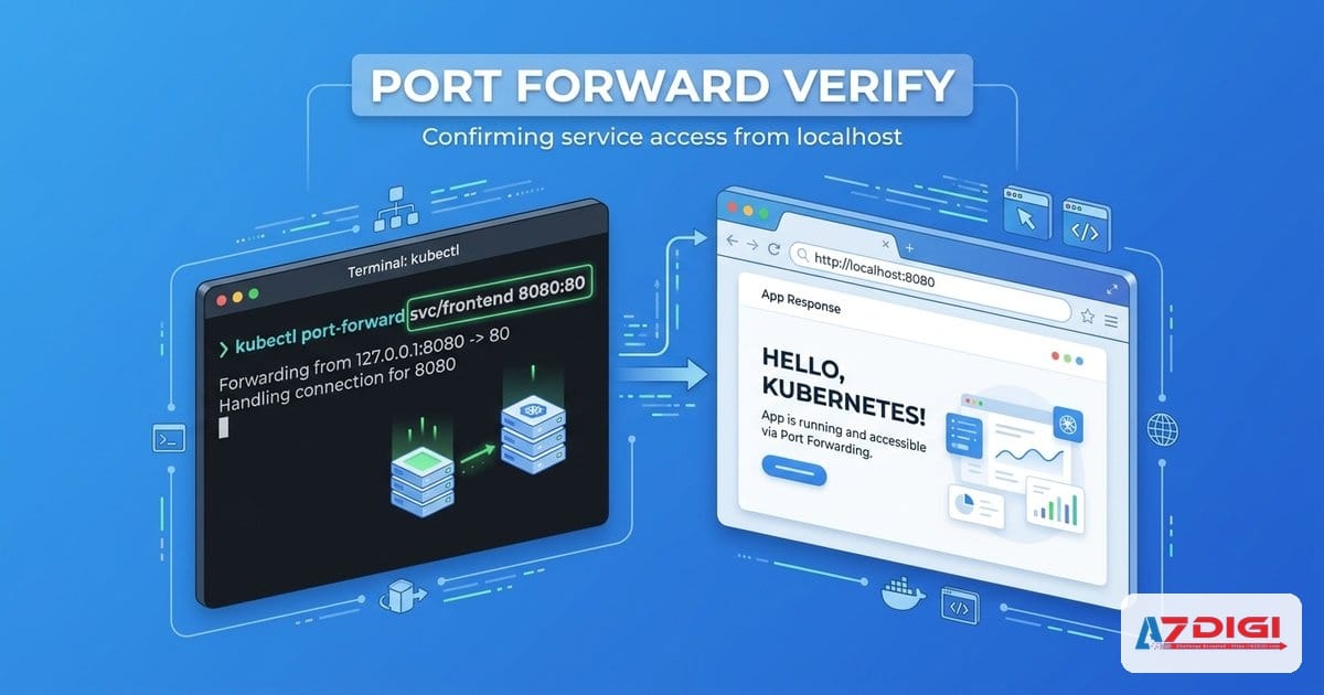 Verify app hoạt động với port-forward