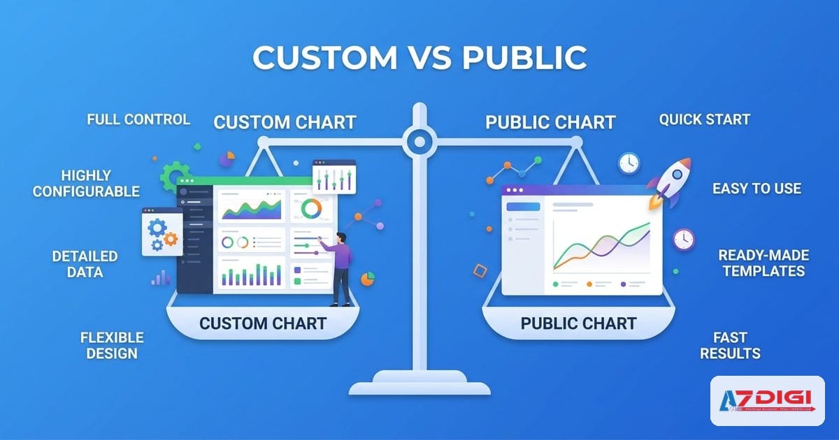 So sánh với cách dùng public chart