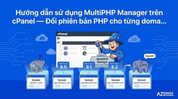 Hướng dẫn sử dụng MultiPHP Manager trên cPanel — Đổi phiên bản PHP cho từng domain