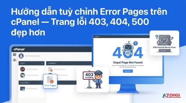 Hướng dẫn tuỳ chỉnh Error Pages trên cPanel – Trang lỗi 403, 404, 500 đẹp hơn