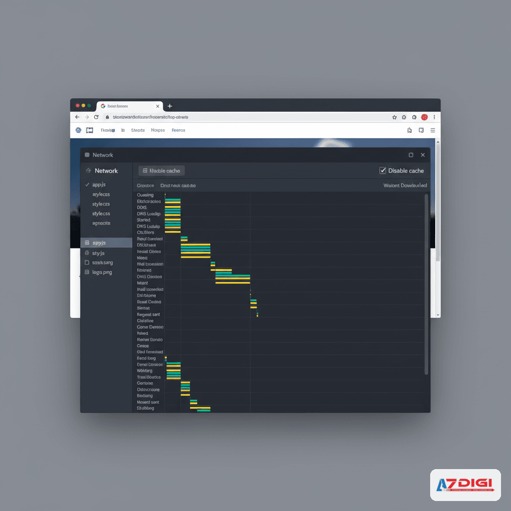 Tắt cache trong Chrome DevTools