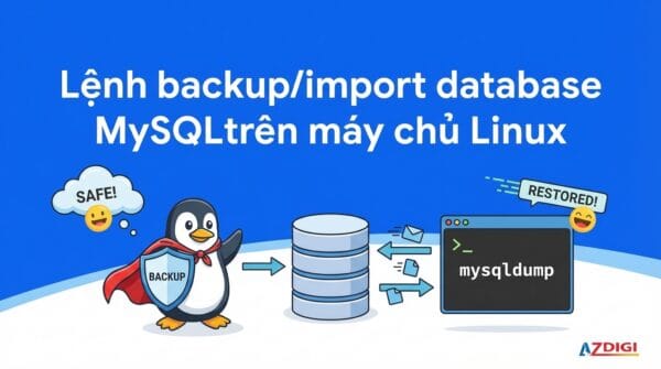 Command to backup/import MySQL database on Linux server