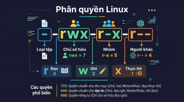Quyền file và thư mục trên Linux – chmod, chown và rwx