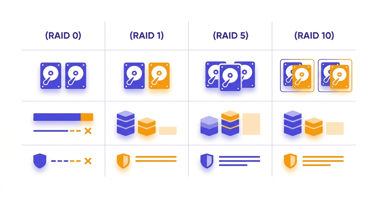 Bảng so sánh các loại RAID