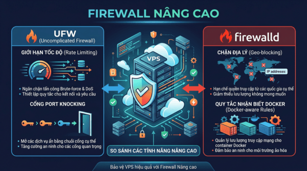 Firewall nâng cao trên Linux VPS – UFW và firewalld cho production
