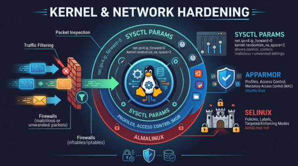 Tăng cường bảo mật Kernel và Network trên Linux VPS – sysctl, AppArmor và SELinux