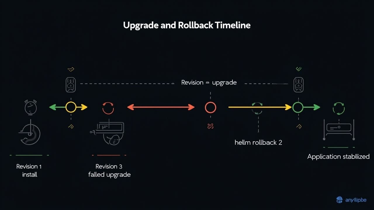 Helm upgrade and rollback timeline
