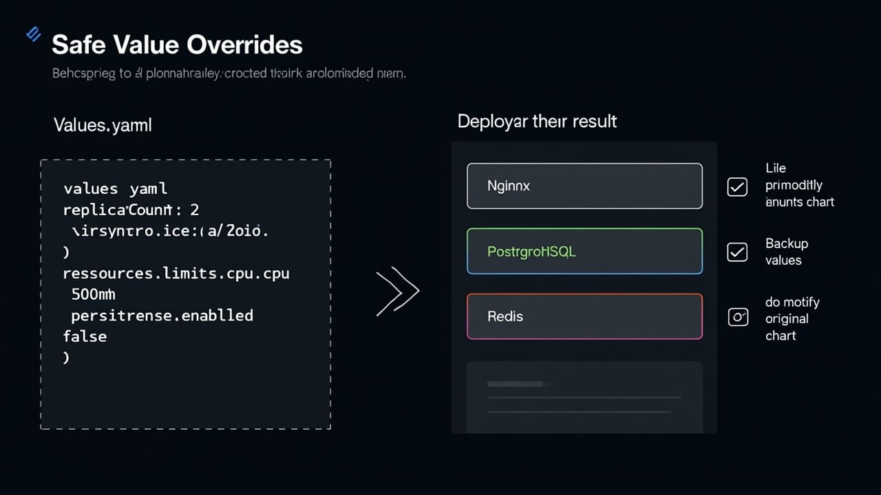 Safe Helm values overrides