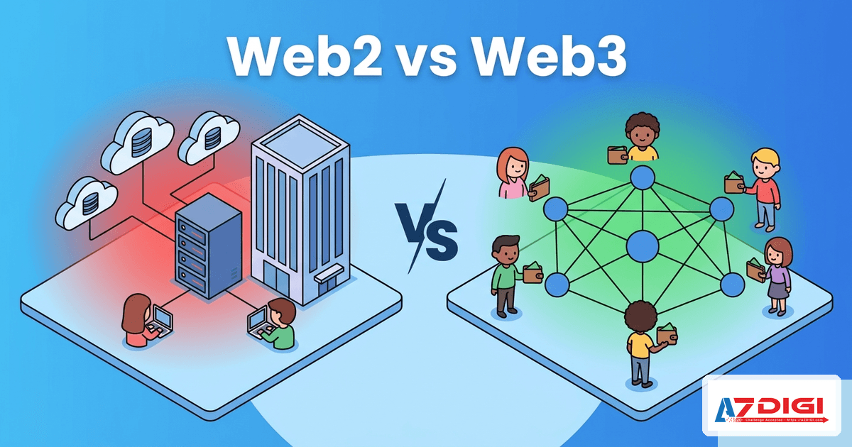 So sánh Web2 tập trung và Web3 phi tập trung