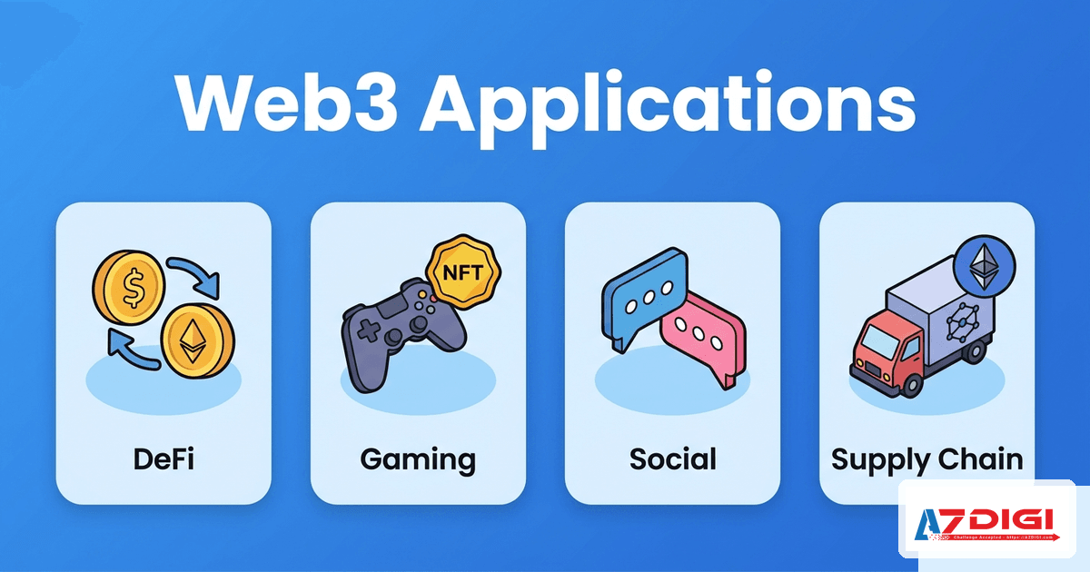 Ứng dụng thực tế Web3 DeFi gaming mạng xã hội chuỗi cung ứng