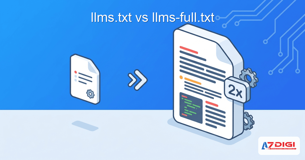 So sánh llms.txt và llms-full.txt - phiên bản index vs full content