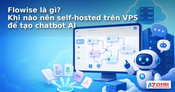 Minh hoạ Flowise trên VPS để tạo chatbot AI theo style blog AZDIGI