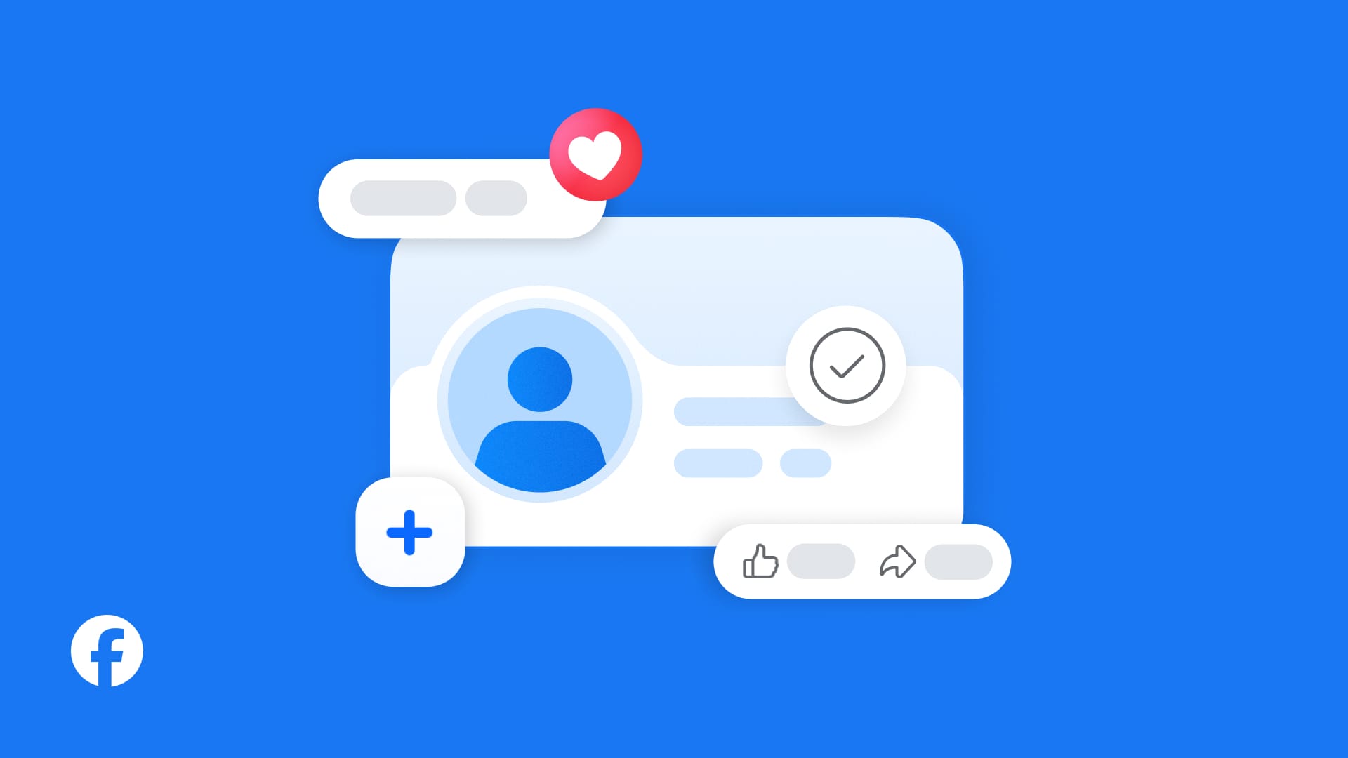 Illustration of Facebook Verified and an account verification badge
