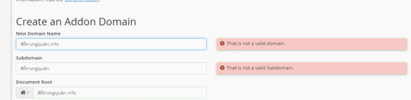 How to add the accented domain (Vietnamese) to hosting