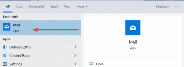 How to login email on Mail Windows application