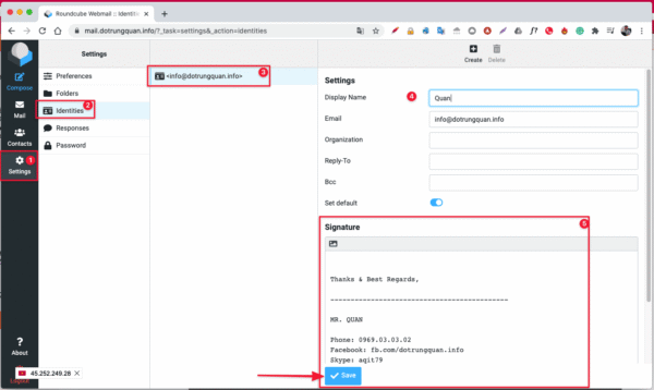 Pro Mail Hosting: How to create a signature in RoundCube webmail