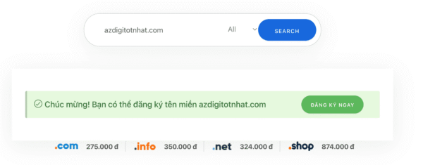 How to register a domain at AZDIGI