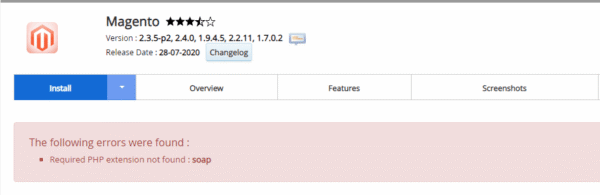 How to install the Magento website with Softaculous