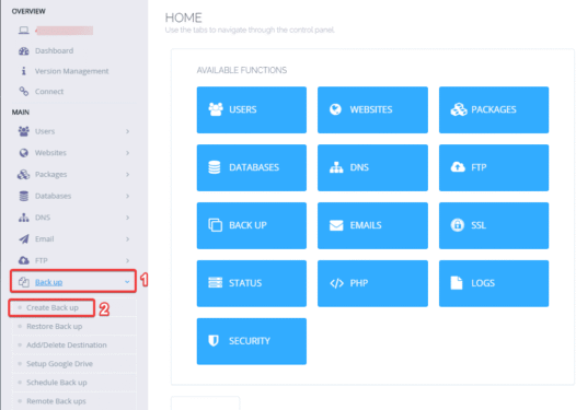 How to create a Backup and Restore website on CyberPanel