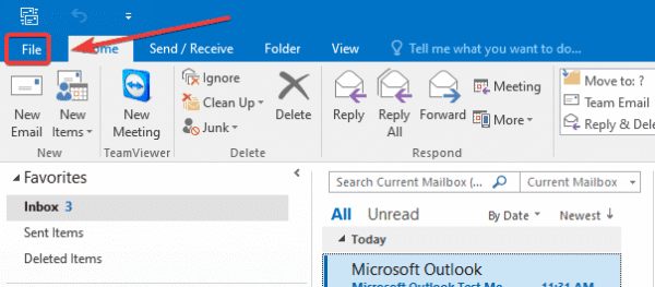 How to remove an email account on Outlook