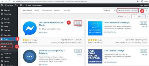Integrate Facebook chat into the WordPress website