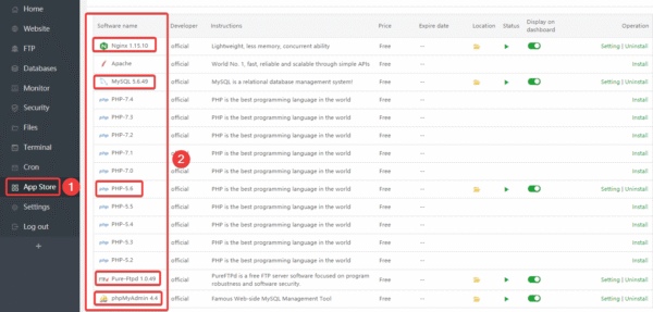 How to upgrade services on aaPanel