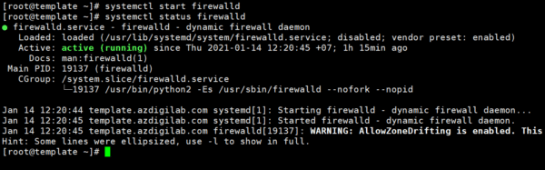 Handling the error “Failed to start firewalld.service: Unit is masked.”
