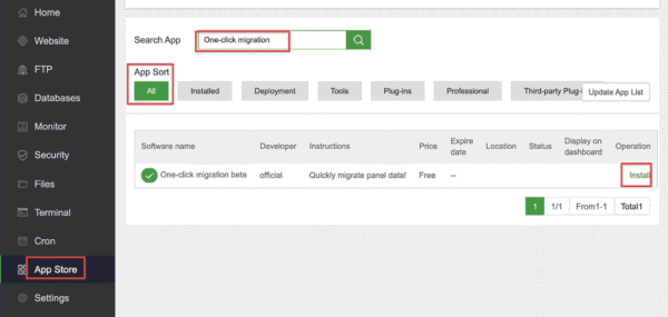 How to migrate data on aaPanel