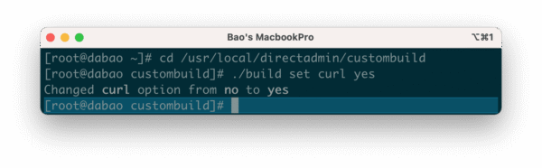 Enable cURL on DirectAdmin