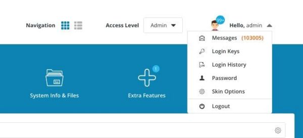 How to clear Messages System on DirectAdmin