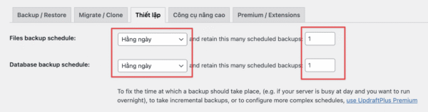 Backup data to Google Drive with UpdraftPlus