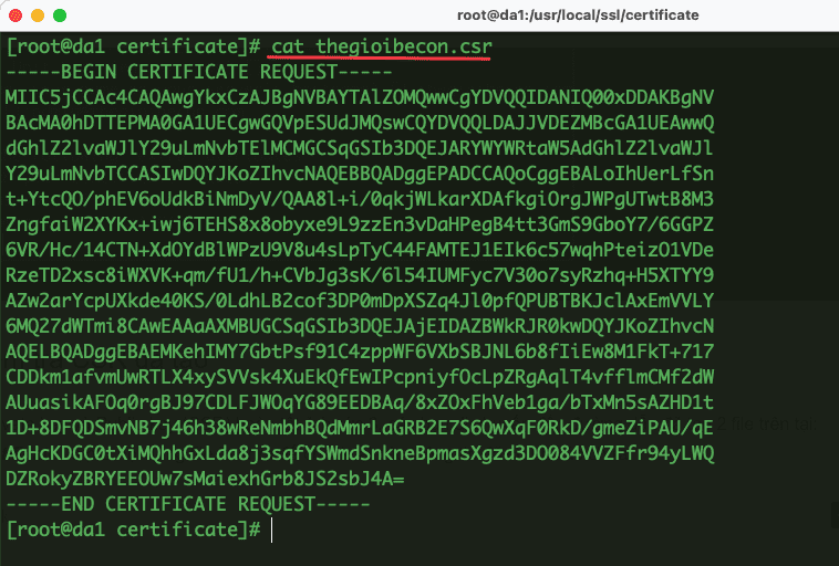 Tạo CSR trên Linux sử dụng OpenSSL