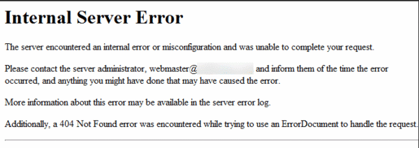 Fixing the 500 Internal Server Error on WordPress