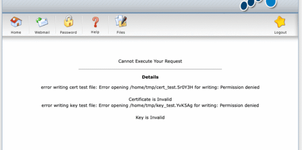 Fixing the “Error opening /home/tmp/xxxx for writing” error on DirectAdmin